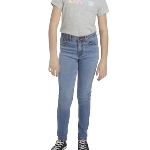 Levi's Girl's 720 Jeans High-Rise Adjustable Waistband Super Skinny Size 14 NWT - Picture 2 of 9